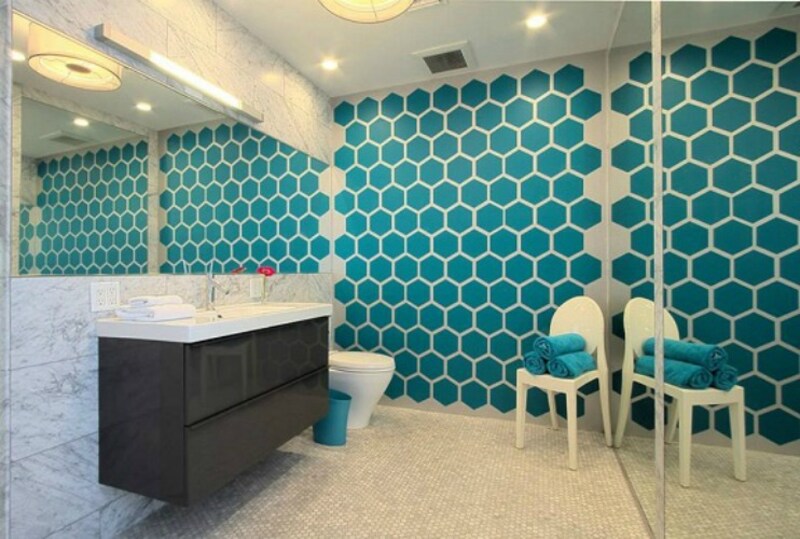 Mid Century Wall Decals, Modern Honeycomb Decal, Geometric Hexagon Wall Decal, Modern Wall Decor, Bee Hive Wall Pattern, Retro Wall Decal
